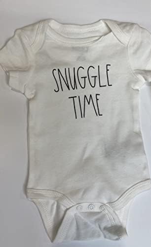 Rae Dunn מאת Magenta 3 Piece Unisex Bodysuit set for baby || || אבל ראשית, חלב || Hangry || זמן התכרבל || שֶׁנהָב